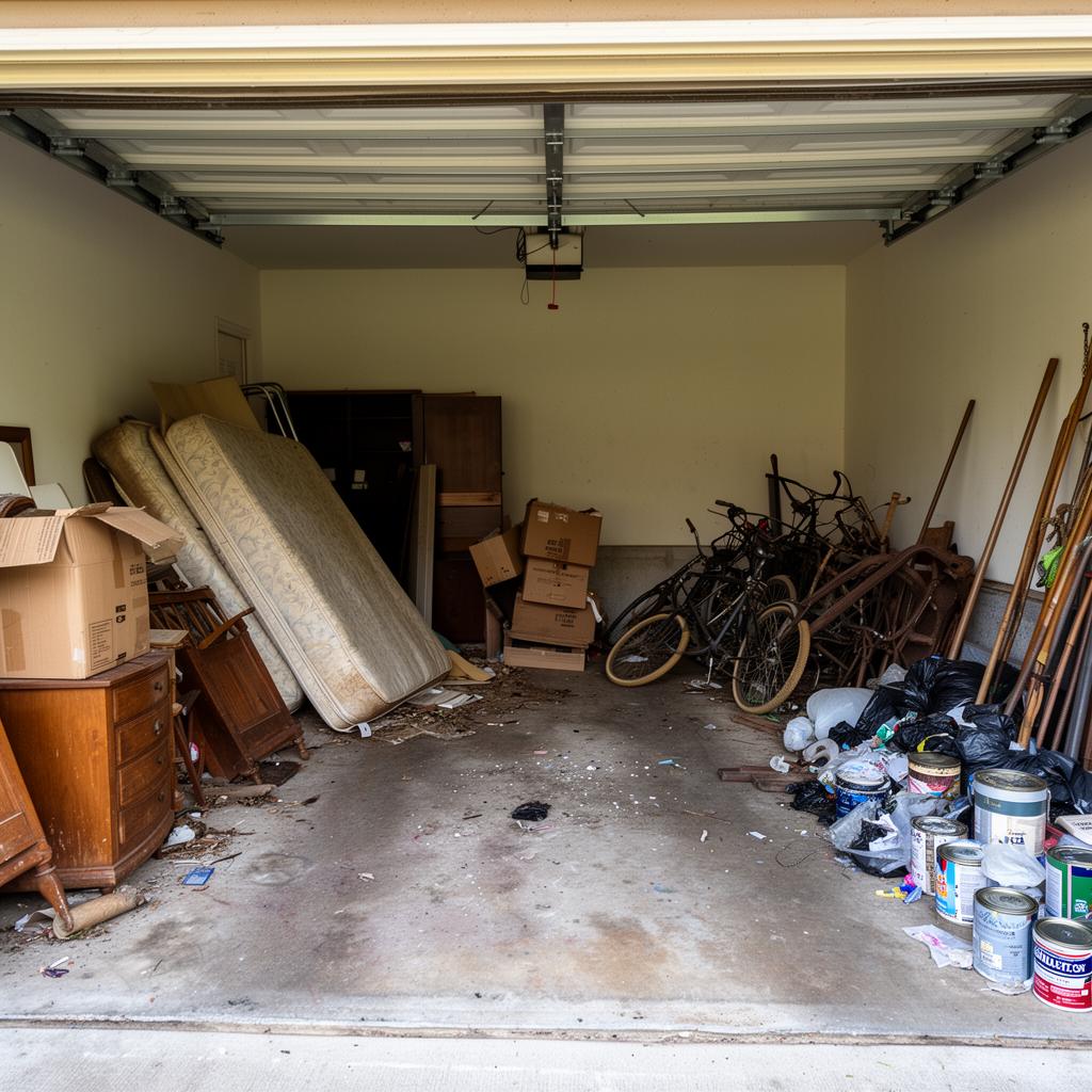 Before: garage cleanout