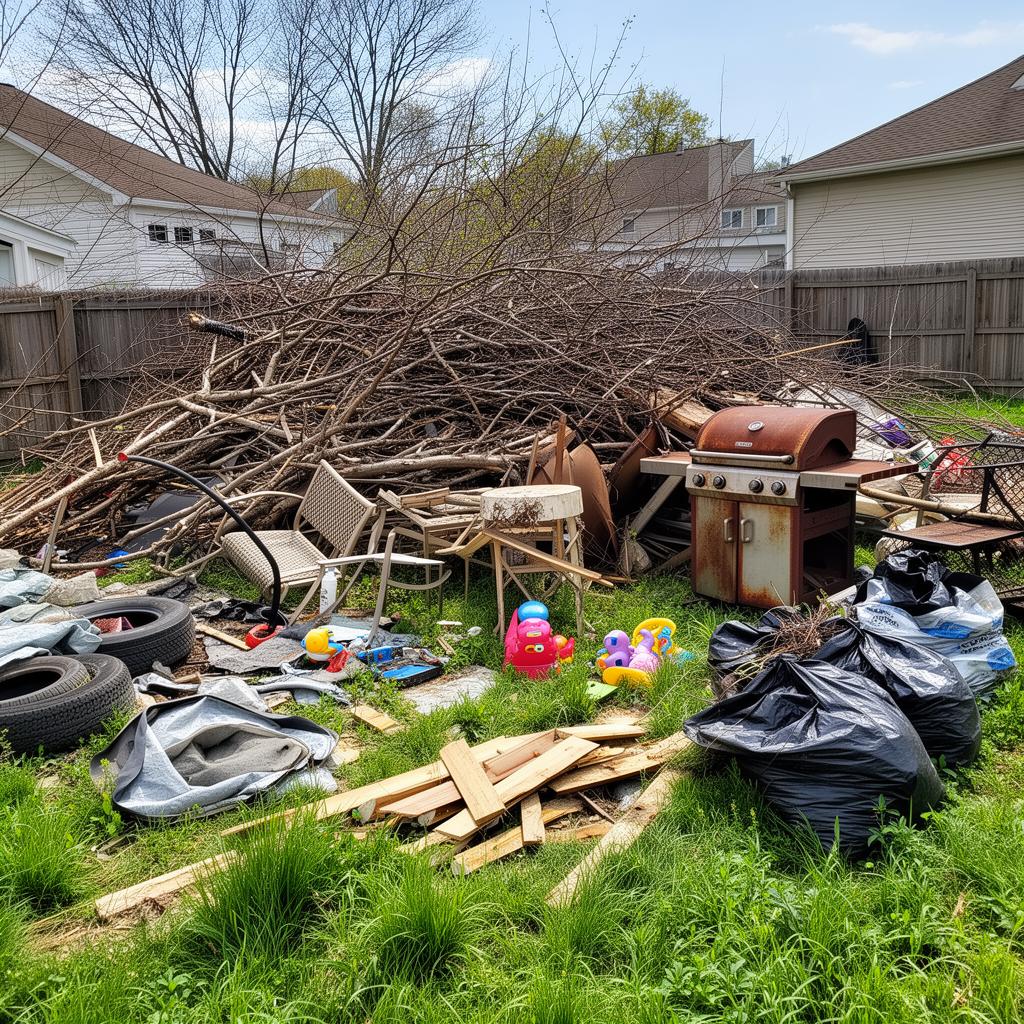 Before: backyard cleanup